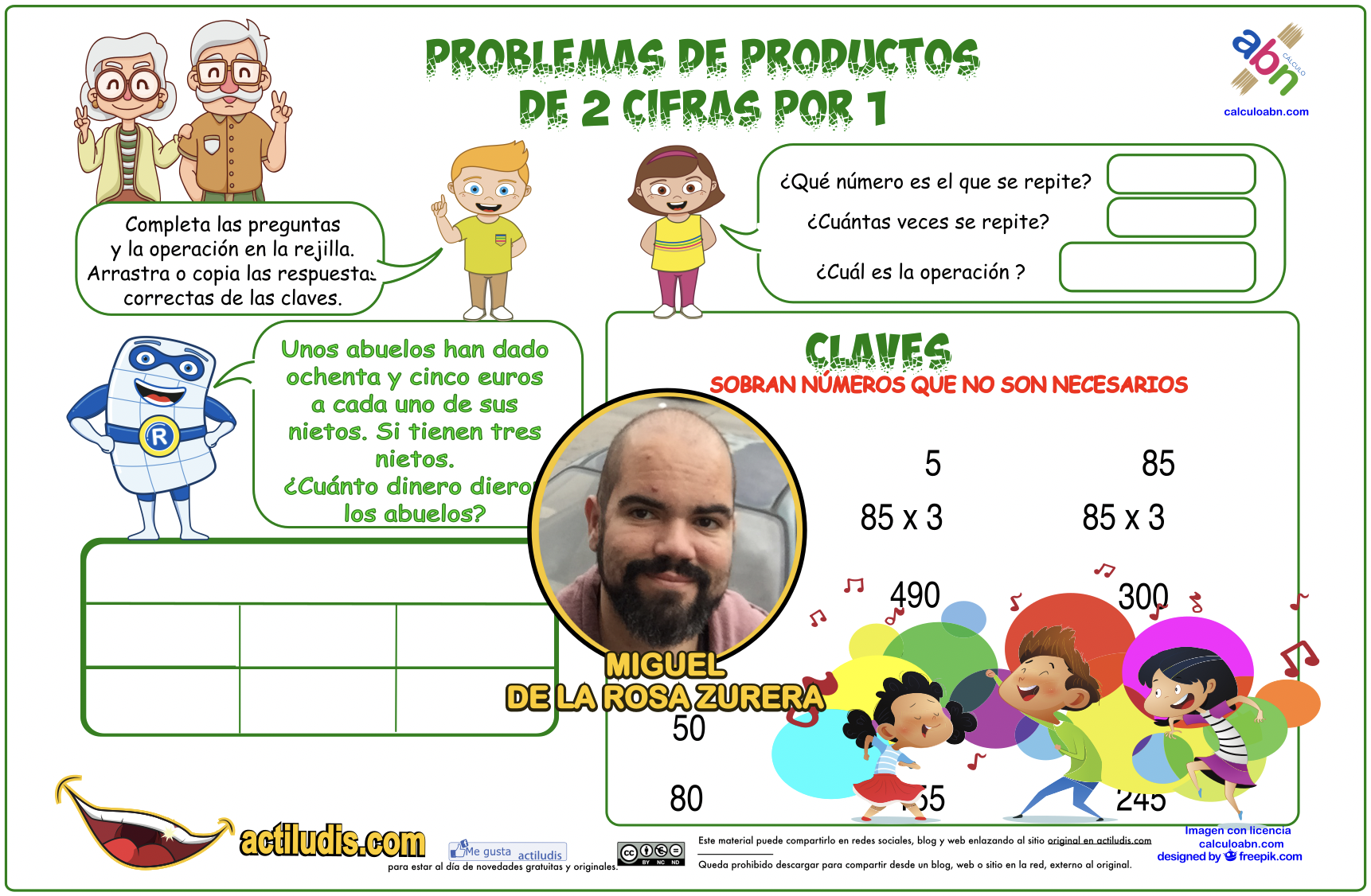 Problemas De Multiplicar De Dos Por Una Cifra Actiludis