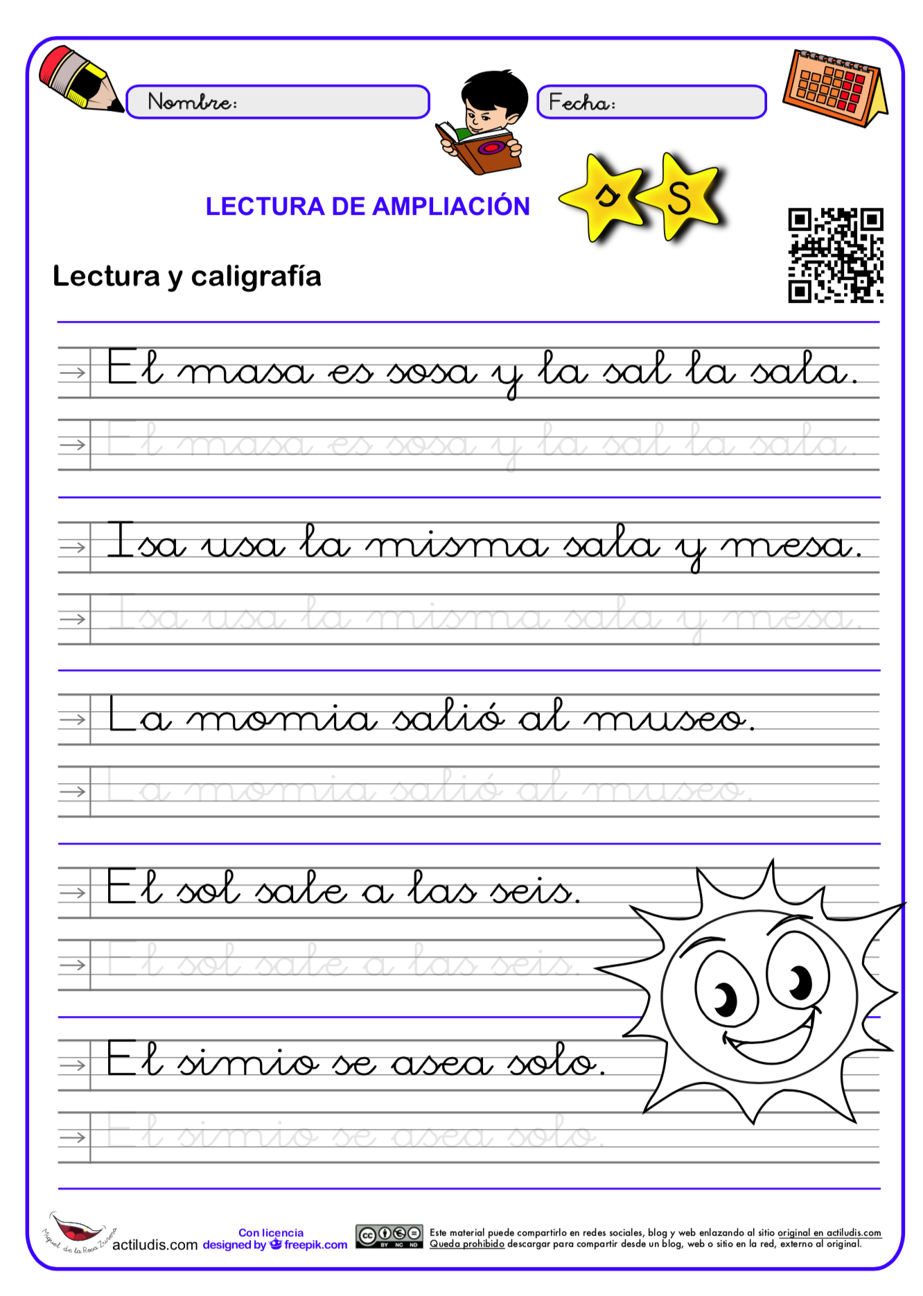 letra de caligrafía s